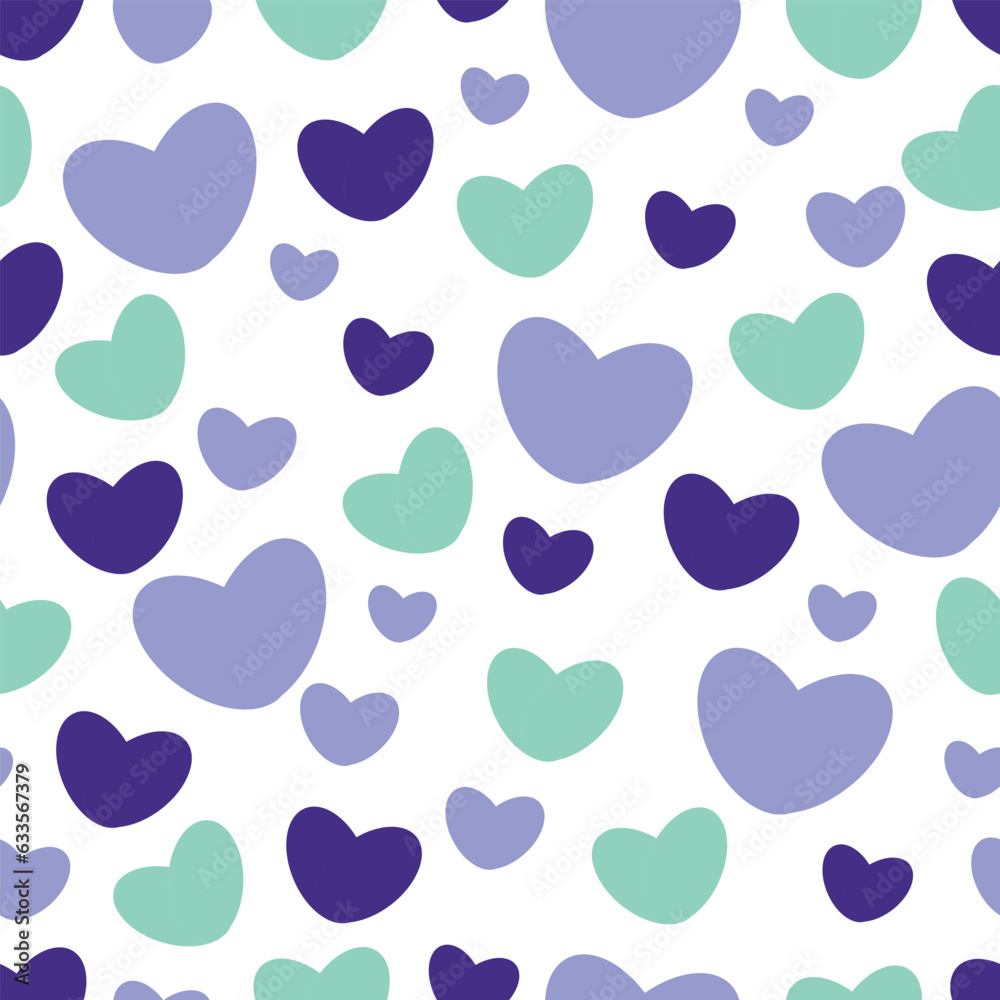 Cute love pattern,cartoon seamless background, vector illustration, wallpaper, textiles, bag, garment, fashion design