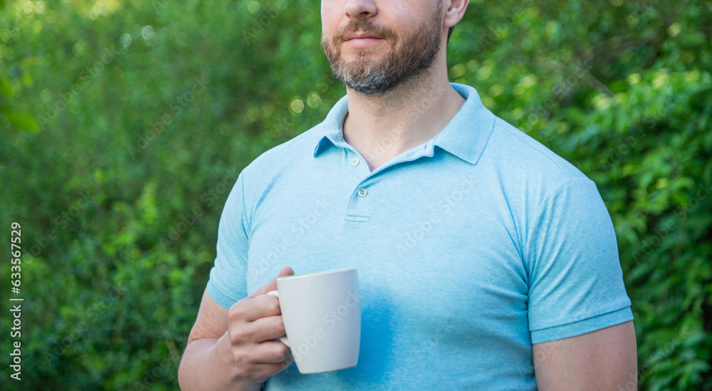 cropped view of man enjoy coffee. man enjoy coffee in the morning. man enjoy coffee outdoor. cropped view of man enjoy coffee. man enjoy coffee in the morning. man enjoy coffee outdoor.