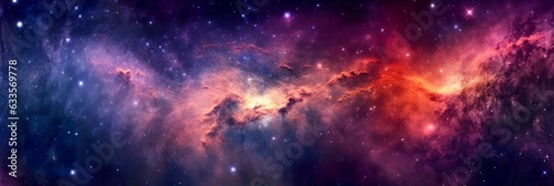 Image of an expanding universe. shot from far away with many colours, beautiful.