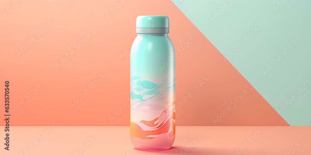 Water Bottle with beautiful background. Generative AI Water Bottle with beautiful background. Generative AI