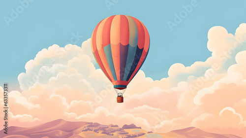 Air balloon on the pastel sky 