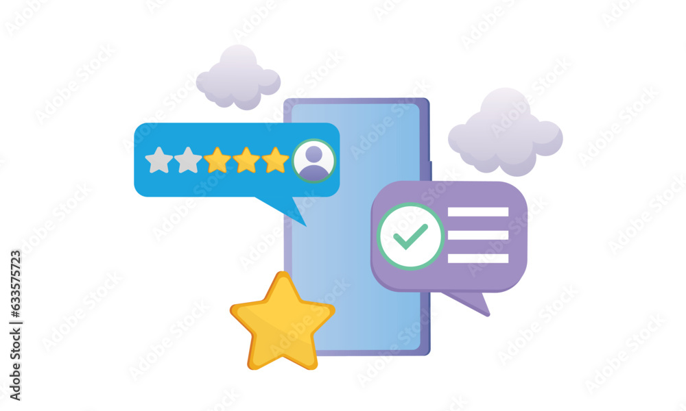 Five Star Feedback. Vector customer review concepts. Reviews stars with good and bad rate and text.on white background.Vector Design Illustration. Five Star Feedback. Vector customer review concepts. Reviews stars with good and bad rate and text.on white background.Vector Design Illustration.