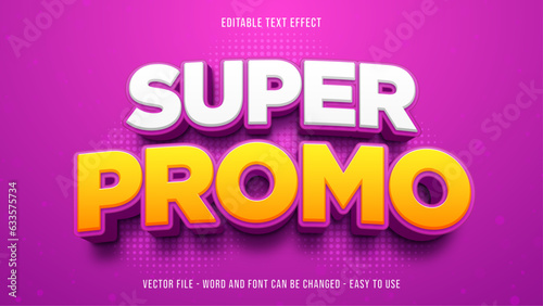 Super promo theme editable text style effect