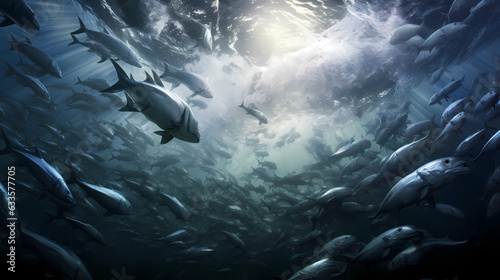 breathtaking moment capturing a massive sardine school swarming past © Asep