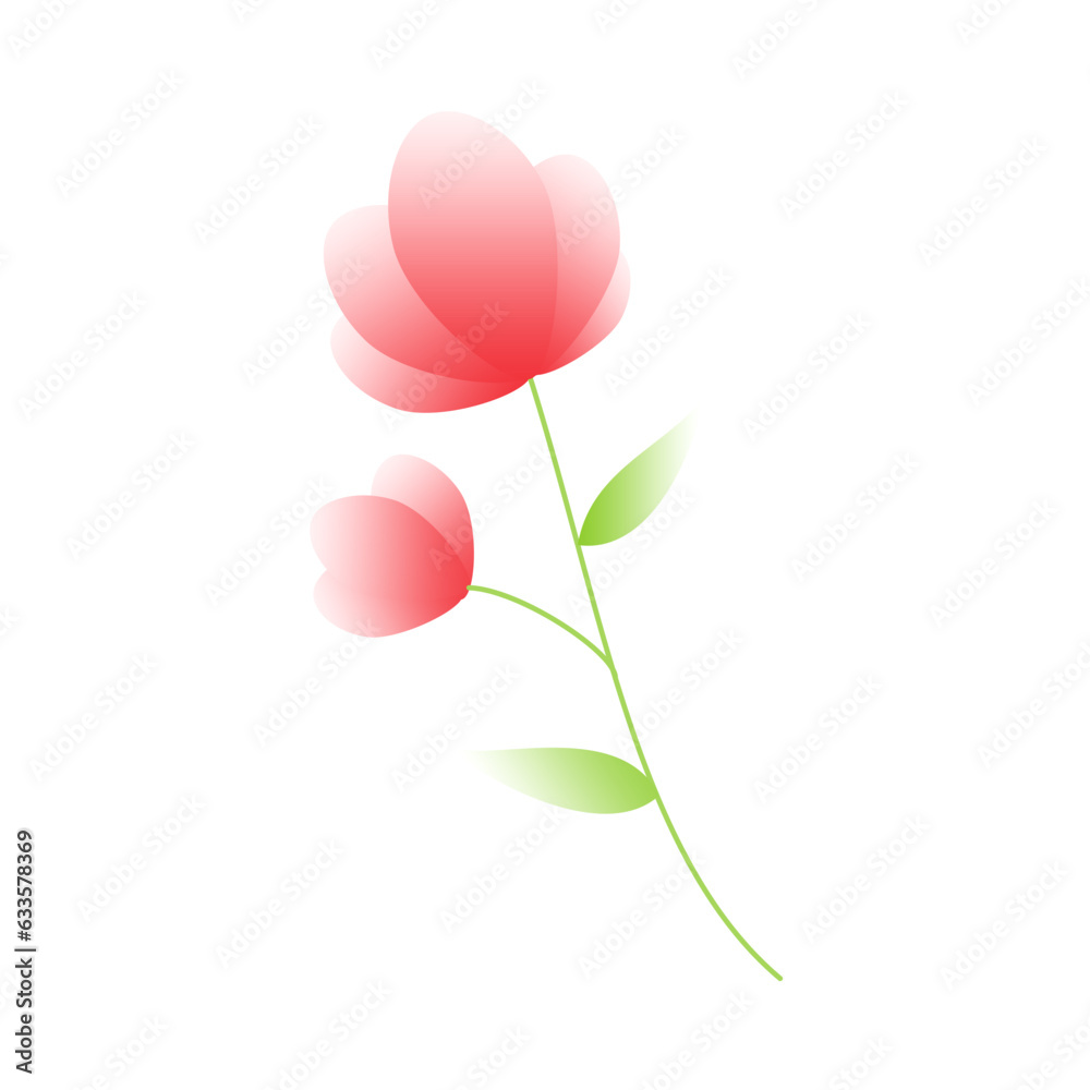 simple flat pretty flower element with gradation color isolated on white background vector illustration simple flat pretty flower element with gradation color isolated on white background vector illustration