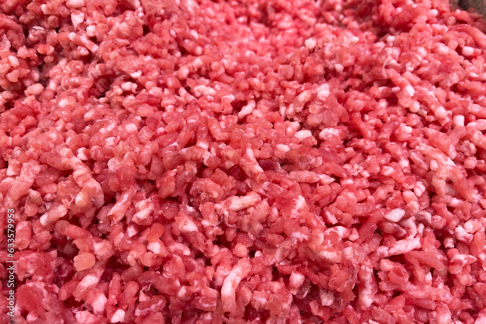Fresh red raw pork meat. Raw fresh minced meat Fresh red raw pork meat. Raw fresh minced meat
