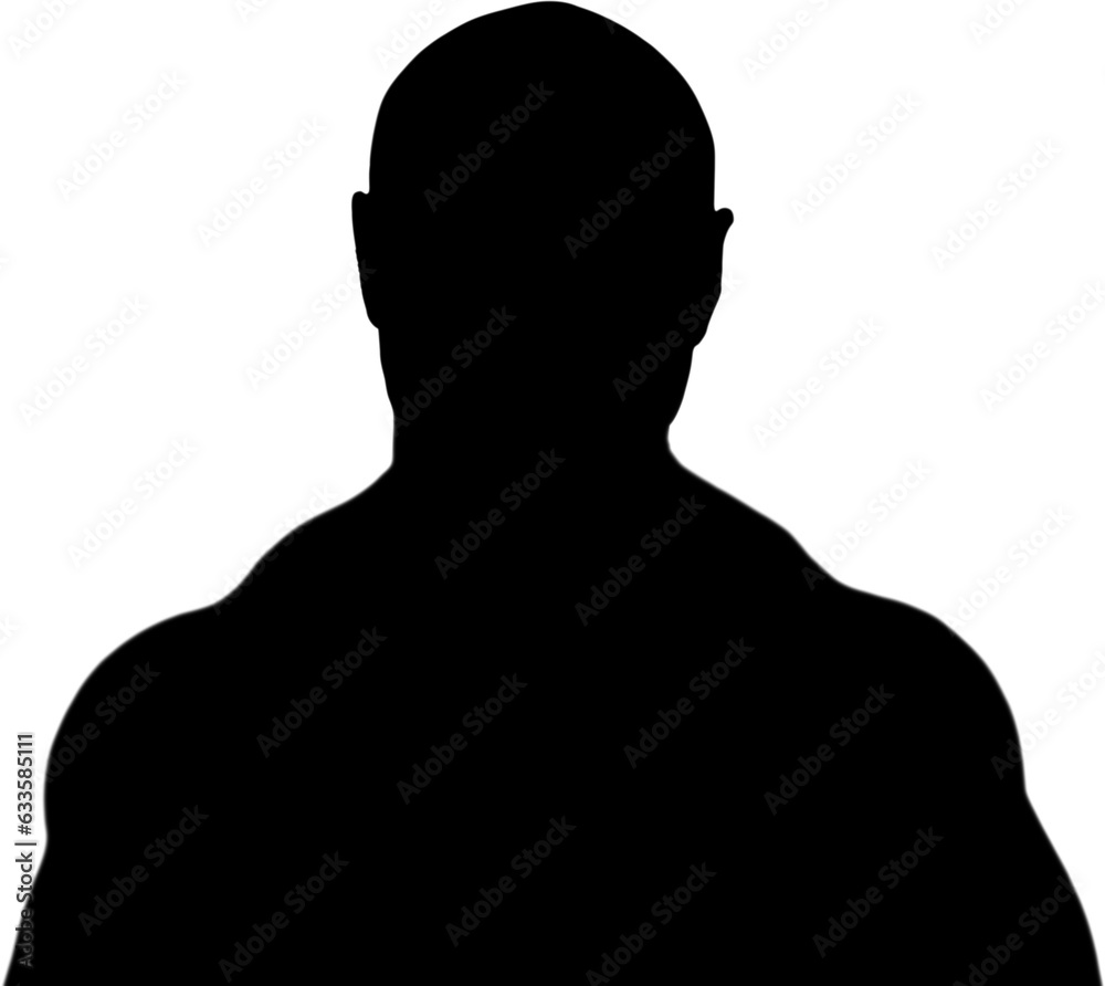 Digital png silhouette image of bald man on transparent background Digital png silhouette image of bald man on transparent background
