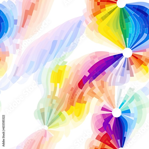 Abstract colored seamless pattern. AI generated.