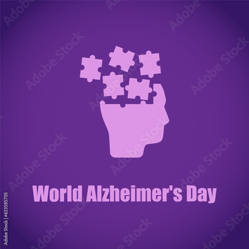Vector illustration of World Alzheimers Day banner