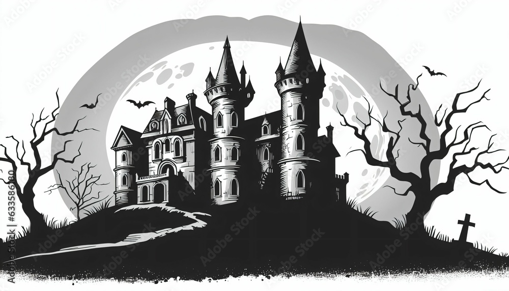 fantasy castle drawing