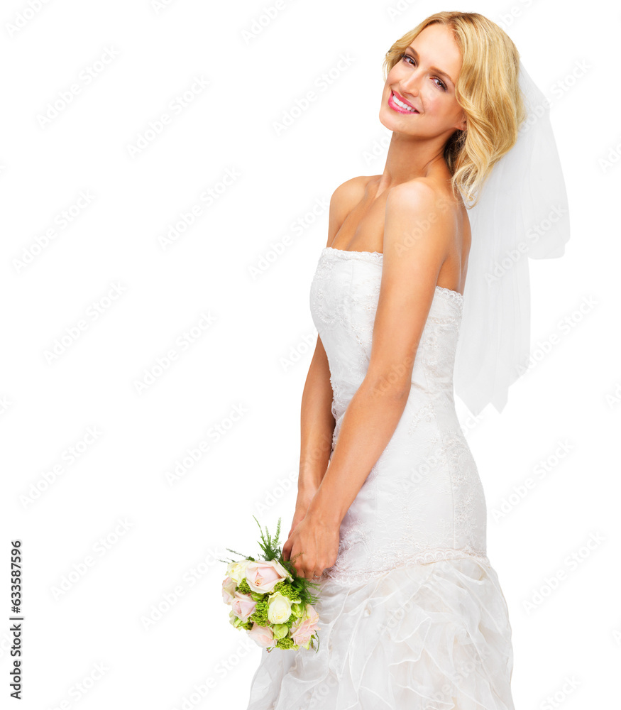 Wedding, fashion and bride with portrait of woman on png for beauty, marriage and celebration. Happy, love and roses with person isolated on transparent background for makeup, cosmetics and event Wedding, fashion and bride with portrait of woman on png for beauty, marriage and celebration. Happy, love and roses with person isolated on transparent background for makeup, cosmetics and event