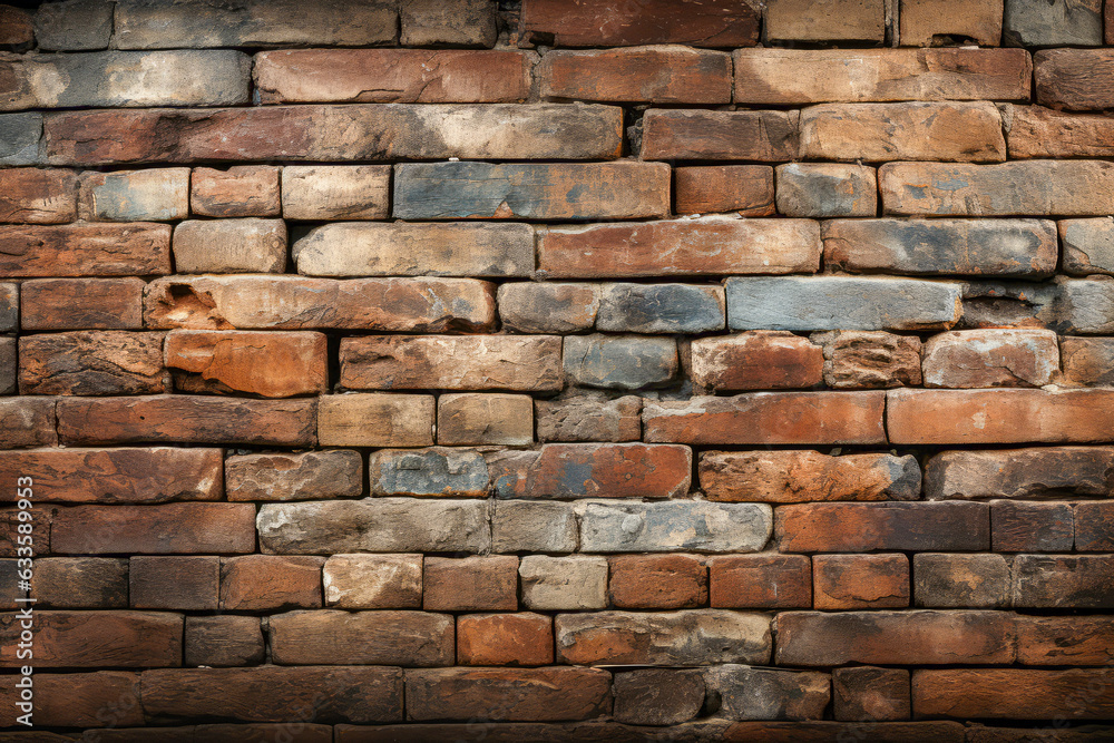 Obraz premium Close-up of Horizontal Brick Pattern