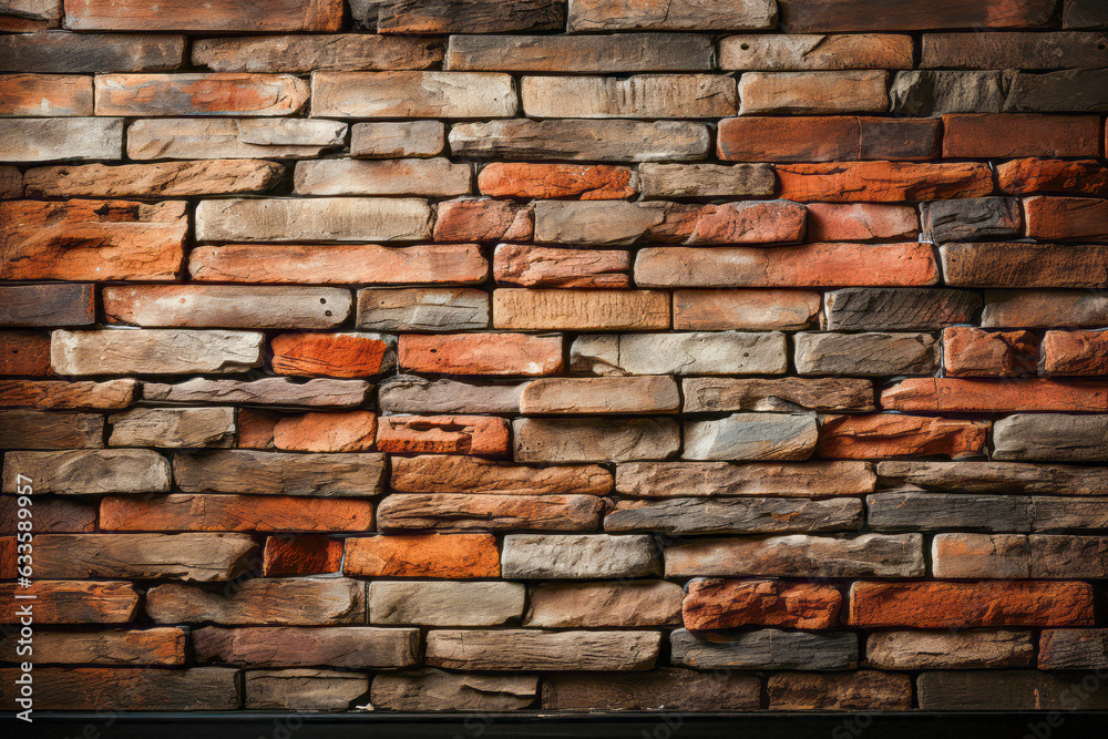 Obraz premium Close-up of Horizontal Brick Pattern