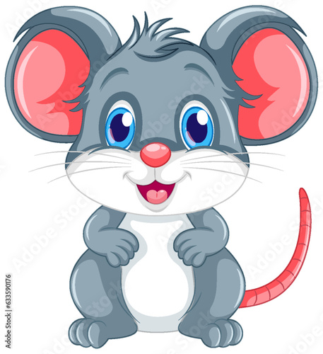 Cute mouse cartoon character