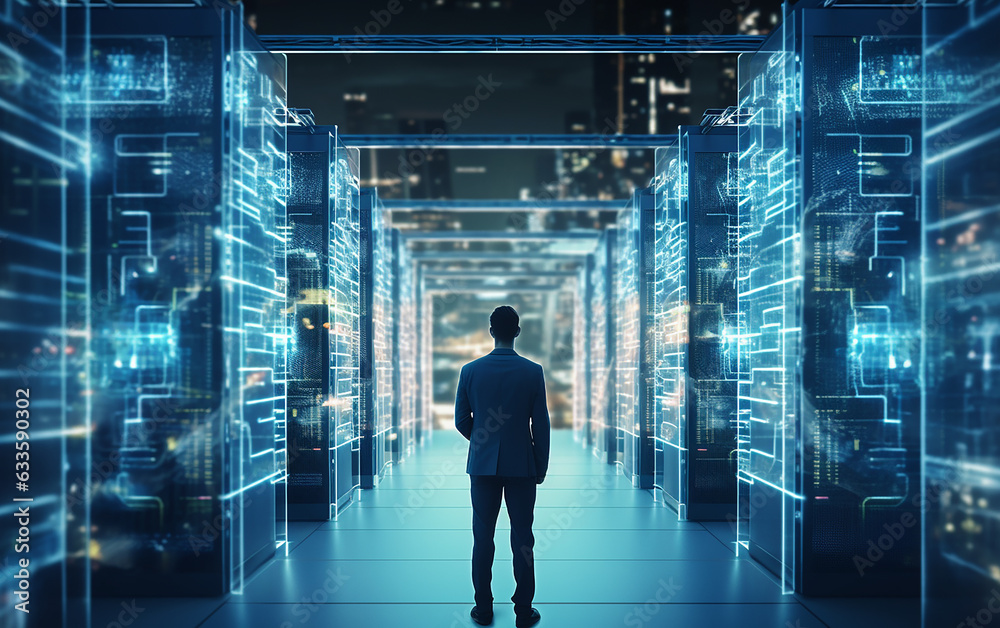 data center facility. A modern data center establishment utilizing innovative technologies to underpin evolving IT advancements, managed by maintenance professionals. data center facility. A modern data center establishment utilizing innovative technologies to underpin evolving IT advancements, managed by maintenance professionals.