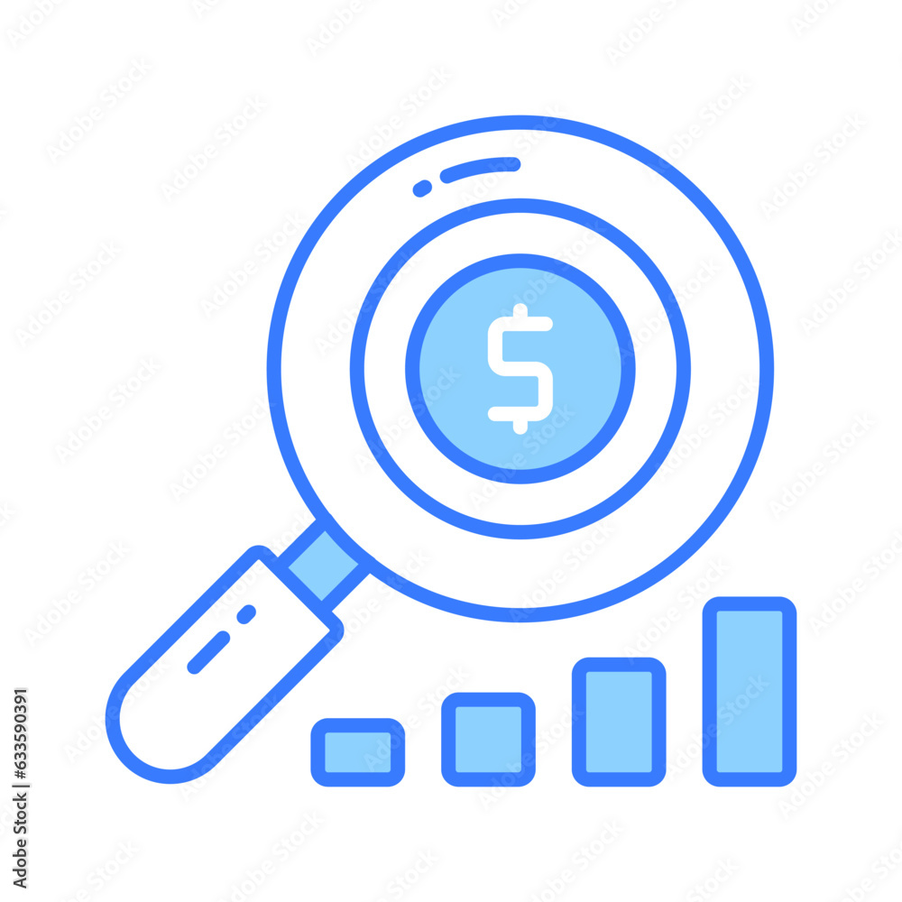 Business analysis icon in trendy style, isolated on white background Business analysis icon in trendy style, isolated on white background
