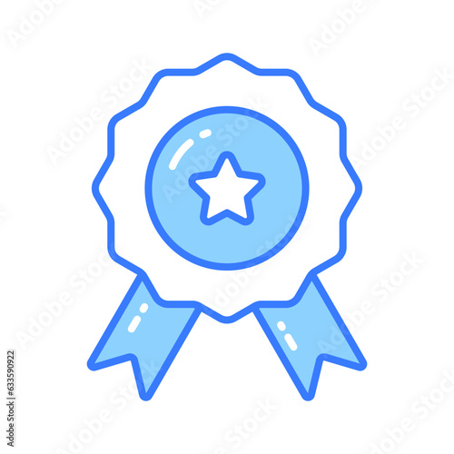 Flat vector of star badge, modern icon of quality badge in editable style
