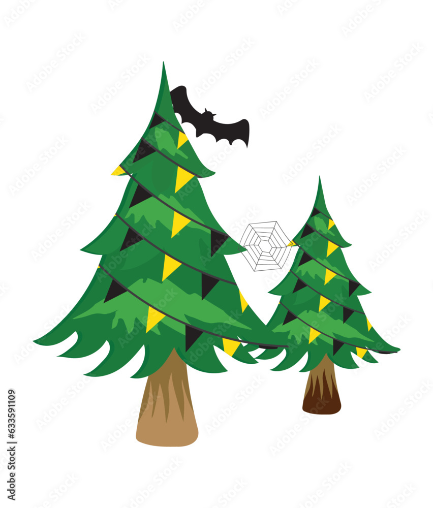 Fototapeta premium Halloween Camping Vector, Elements and Symbol