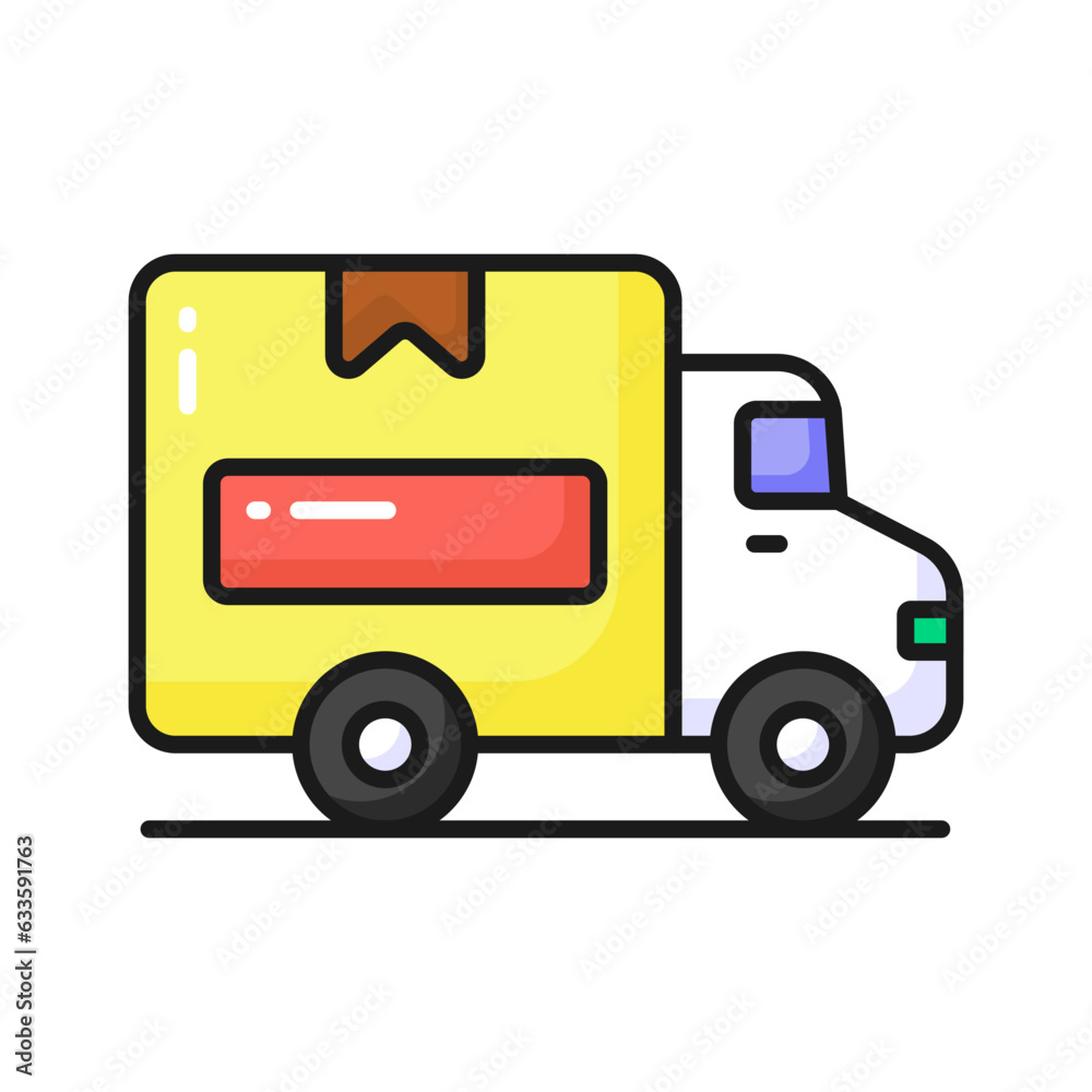 well designed icon of delivery van, delivery conveyance vector in modern design style well designed icon of delivery van, delivery conveyance vector in modern design style