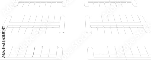 3D illustration of solar carport