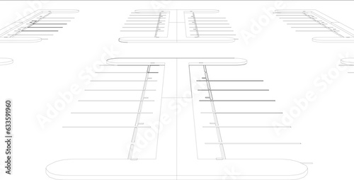 3D illustration of solar carport