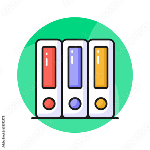 A vectors of files in modern style, trendy flat icon of binders