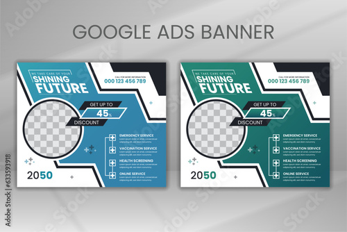 Social Media Medical Equipment & Healthcare Machines Web Banner Banner Design