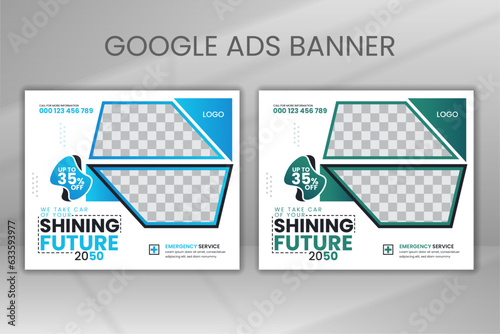 Gradient Hospital Template Design and Special Offer Banner. Sale and Discount Backgrounds