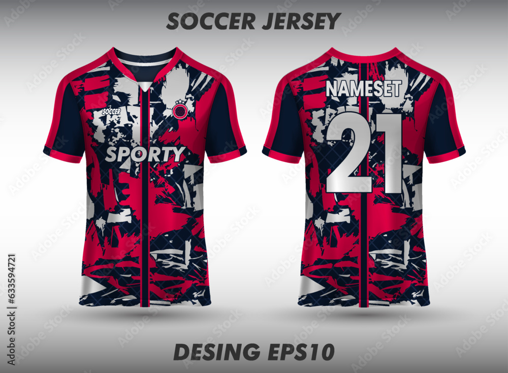 T-shirt sport design template for soccer jersey, football kit and tank top for basketball jersey. Sport uniform in front and back view. Mock up for sport club. T-shirt sport design template for soccer jersey, football kit and tank top for basketball jersey. Sport uniform in front and back view. Mock up for sport club.