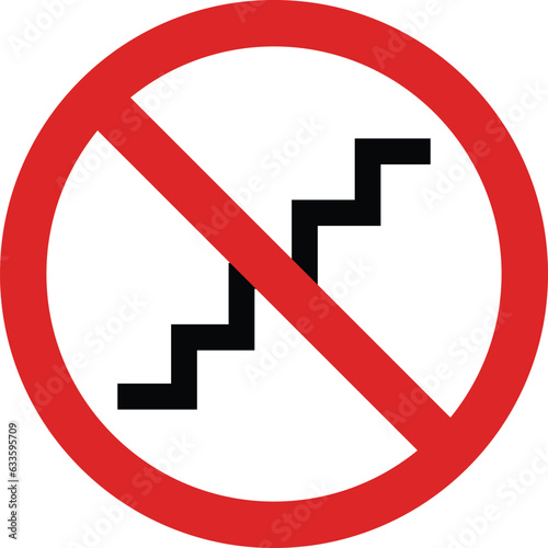 no up stairs icon sign vector isolated on white background . 