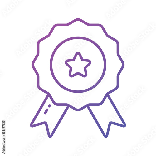 Flat vector of star badge, modern icon of quality badge in editable style