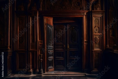 Wooden door, Generated using AI