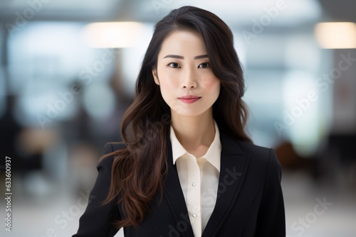 close-up portrait of a Japanese businesswoman