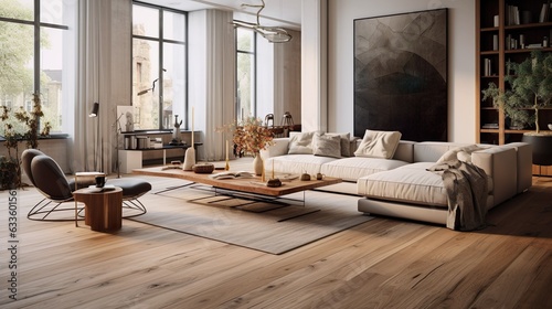 Luxurious modern simple living room interior © arthyeon