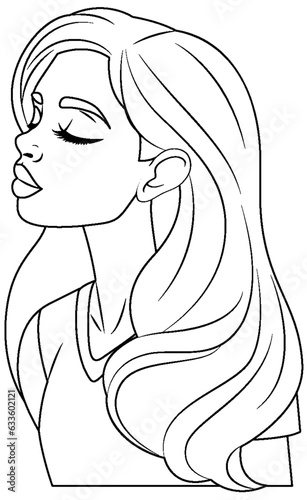 Woman closing eyes kissing