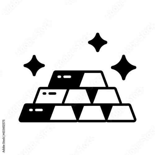 A captivating icon of gold bars, modern gold ingots vector design, finance related concept icon