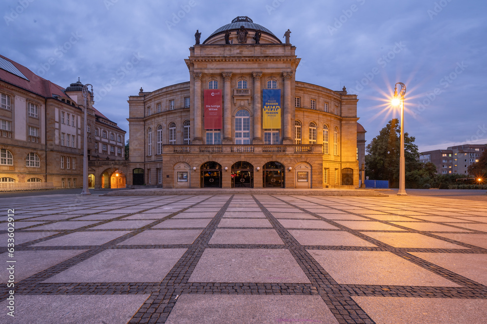 The so called Theaterplatz or Theatre Square, in Chemnitz, Germany