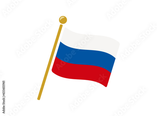 ロシアの国旗アイコン ベクターイラスト