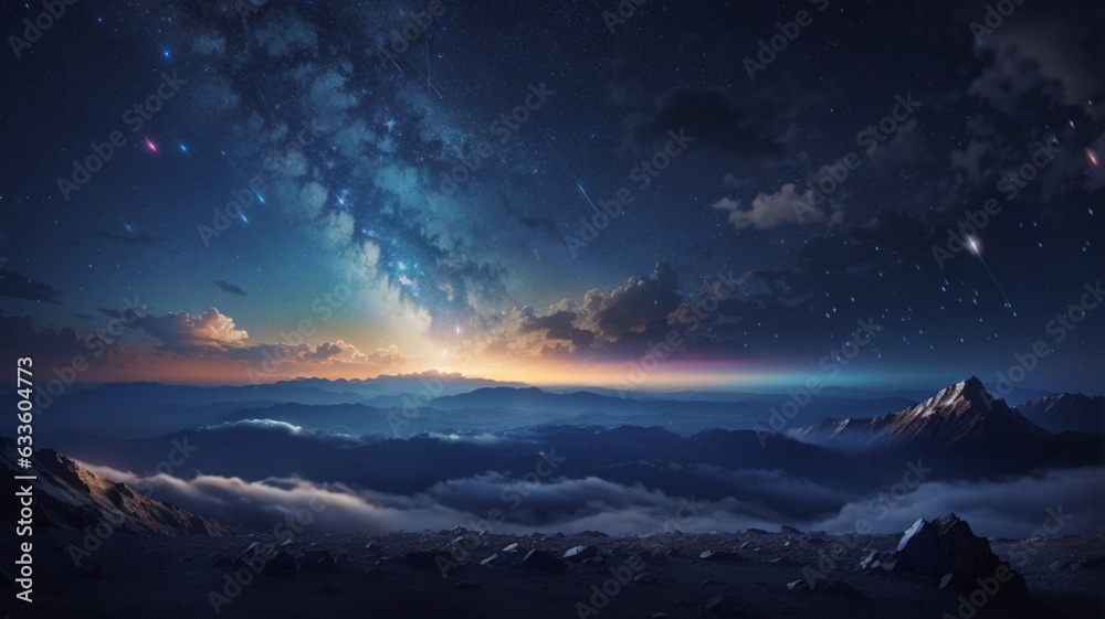 Beautiful space, sky and galaxies.