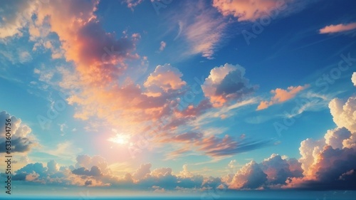 Beautiful natural sky and clouds background © วัลลภ ภิญโยวงษ์