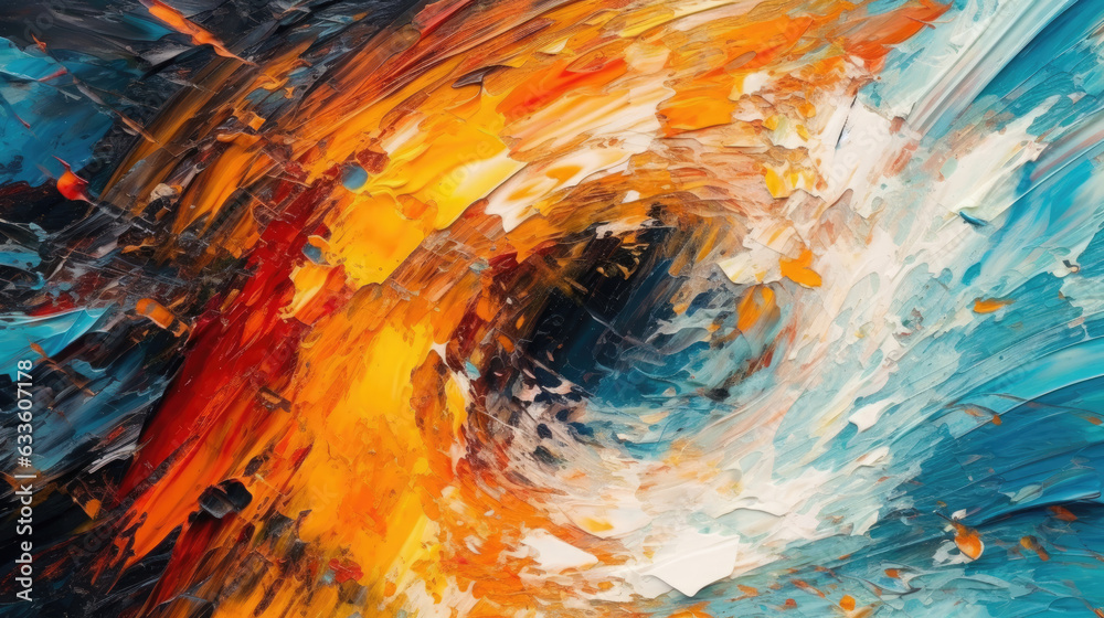 An Abstract Painting With Bold Brushstrokes, Background, Illustrations, HD