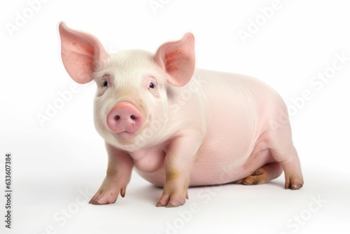 Pig isolated on white background