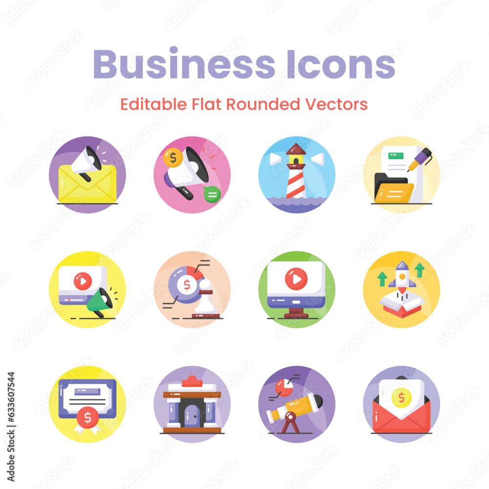 Well designed business and management icons set, premium vector design