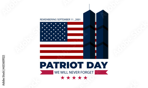 Patriot Day September 11th background vector illustration