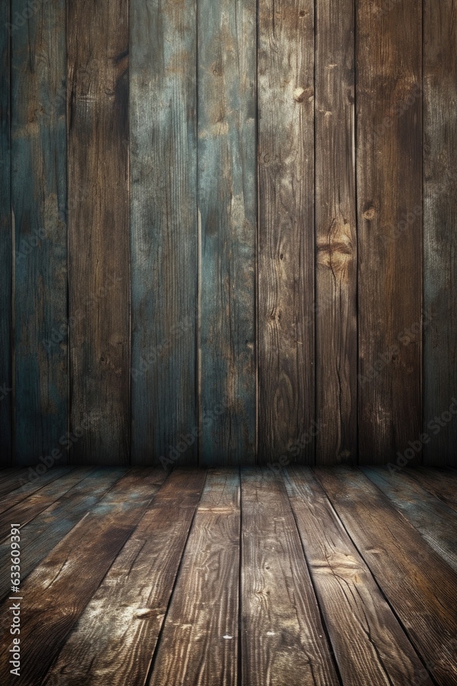 Naklejka premium rustic wooden planks with weathered texture