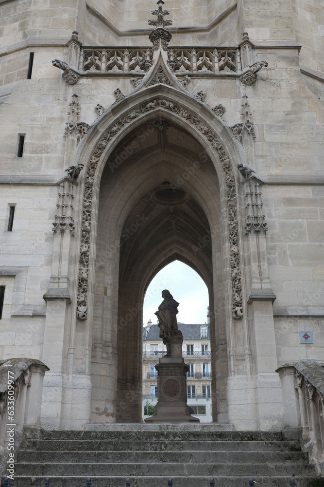 Gothic architecture. Tour Saint-Jacques, Paris.