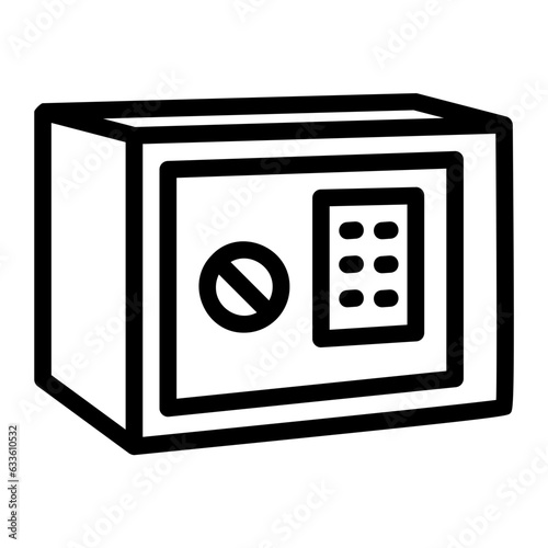 safebox line icon