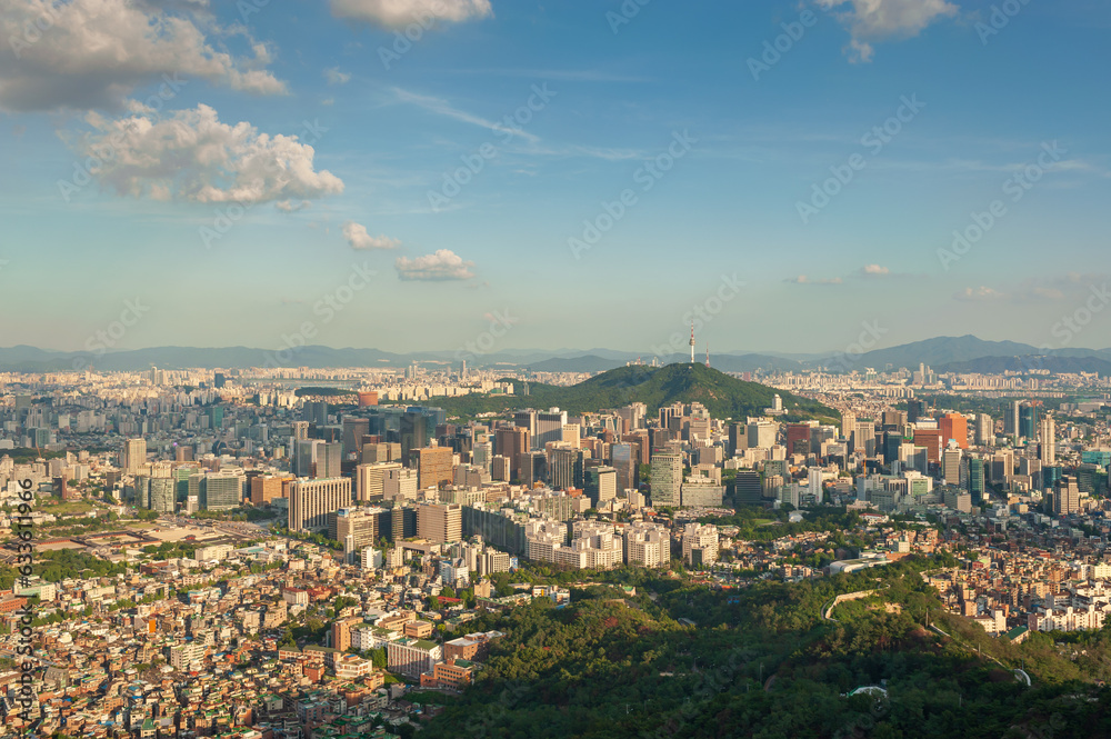 서울전경 남산타워 도시