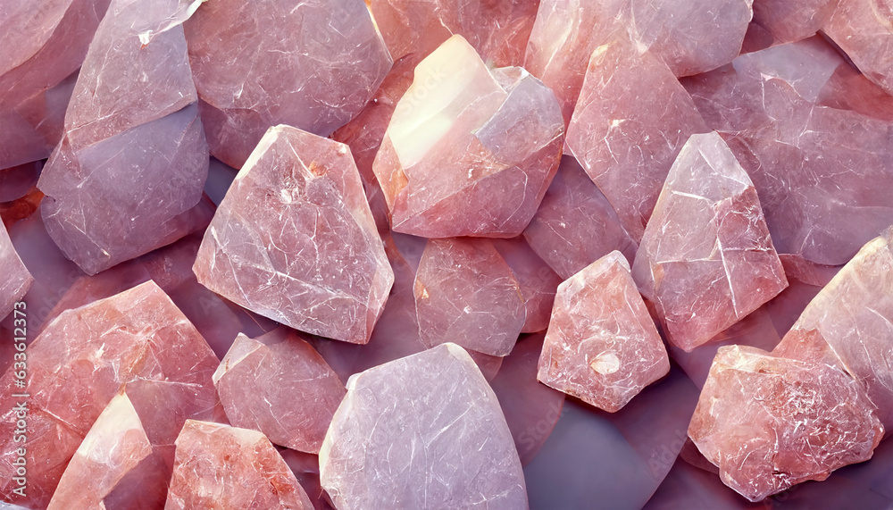 Rose quartz gemstone background Rose quartz gemstone background