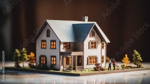 House model real estate, Insurance or loan real estate concept.
